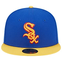 Casquette ajustée New Era pour homme Chicago White Sox Empire 59FIFTY bleu royal/jaune