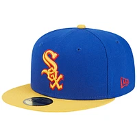 Casquette ajustée New Era pour homme Chicago White Sox Empire 59FIFTY bleu royal/jaune