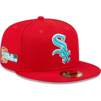 Miami Marlins, Florida Marlins New Era 10th Anniversary Teal Undervisor  59FIFTY Fitted Hat - Scarlet