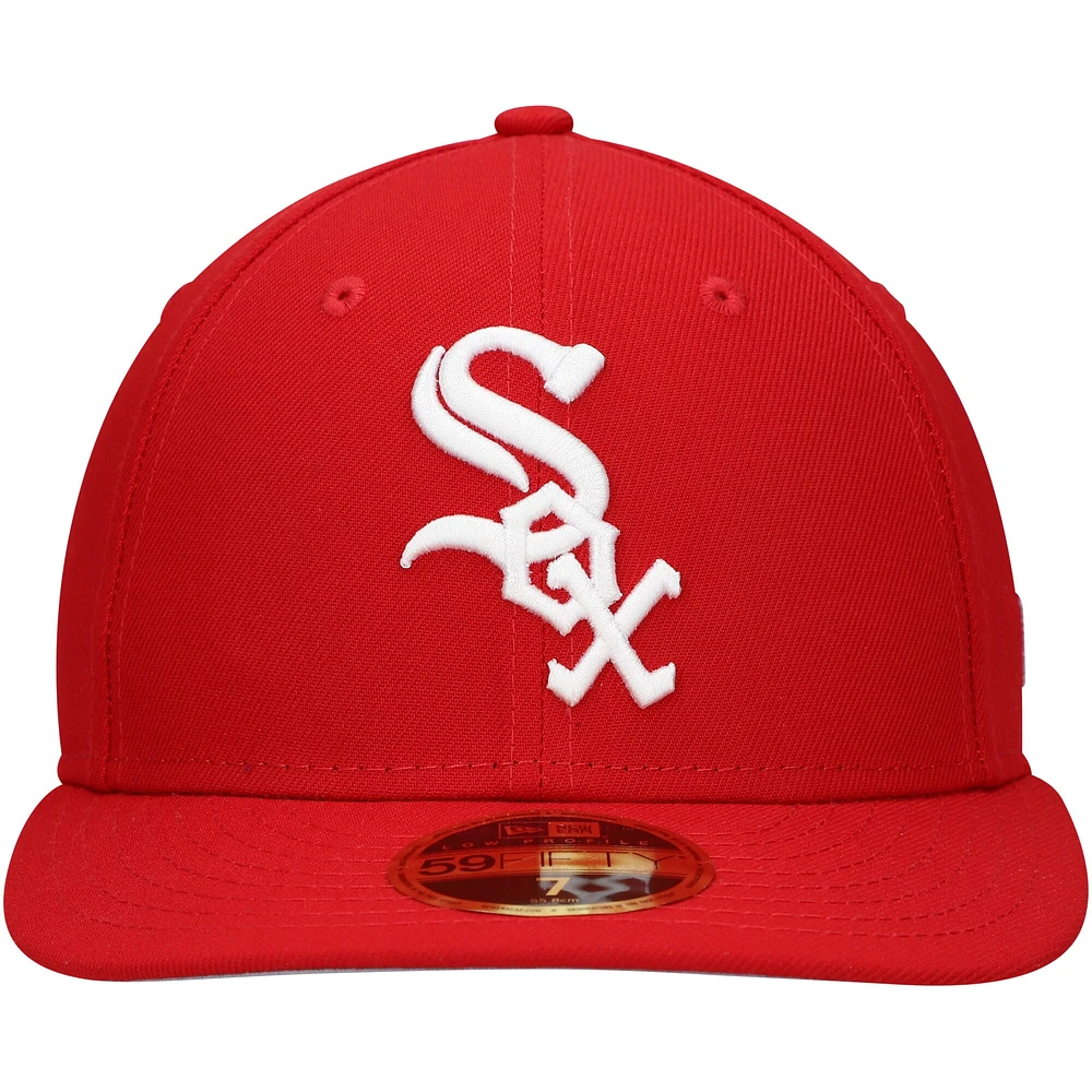 Men's New Era Scarlet Chicago White Sox Low Profile 59FIFTY Fitted Hat