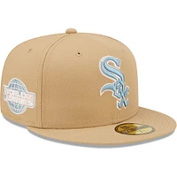 Men's New Era Tan Chicago White Sox 2005 World Series Sky Blue Undervisor 59FIFTY Fitted Hat