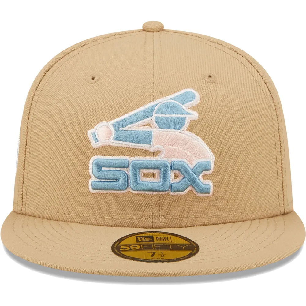 Casquette ajustée New Era Chicago White Sox 75th Anniversary of Comiskey Park bleu ciel avec sous-visière 59FIFTY pour homme