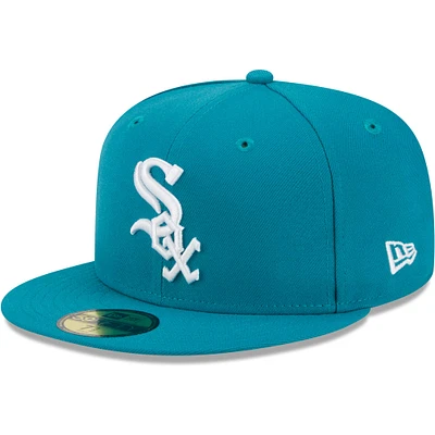 Casquette ajustée 59FIFTY Chicago White Sox New Era turquoise pour homme