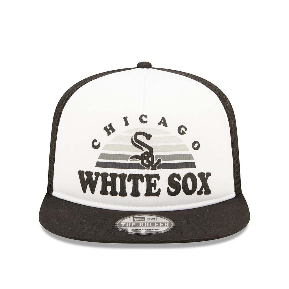 Casquette Snapback 9FIFTY Chicago White Sox Gradient Golfer 9FIFTY New Era pour homme, blanc/noir