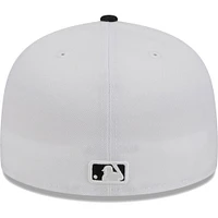 Men's New Era White/Black Chicago White Sox Optic 59FIFTY Fitted Hat