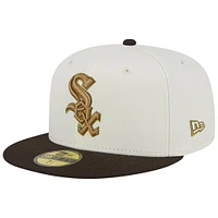 Men's New Era White/Brown Chicago White Sox 95th Team Anniversary 59FIFTY Fitted Hat