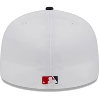 Casquette ajustée 59FIFTY Chicago White Sox Optic New Era pour homme, blanc/bleu marine