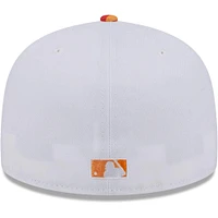 Casquette ajustée 59FIFTY Chicago White Sox Flamingo New Era pour homme, blanc/orange