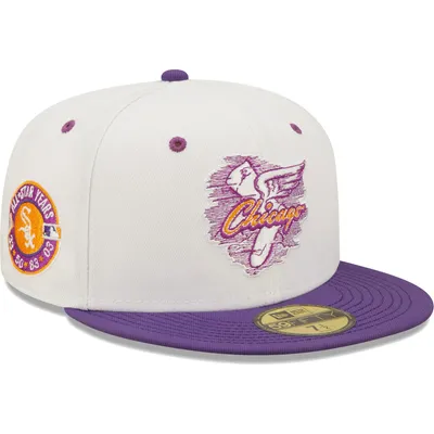 Men's Fanatics Branded White/Purple Los Angeles Kings Authentic Pro Hockey  Fights Cancer Snapback Hat