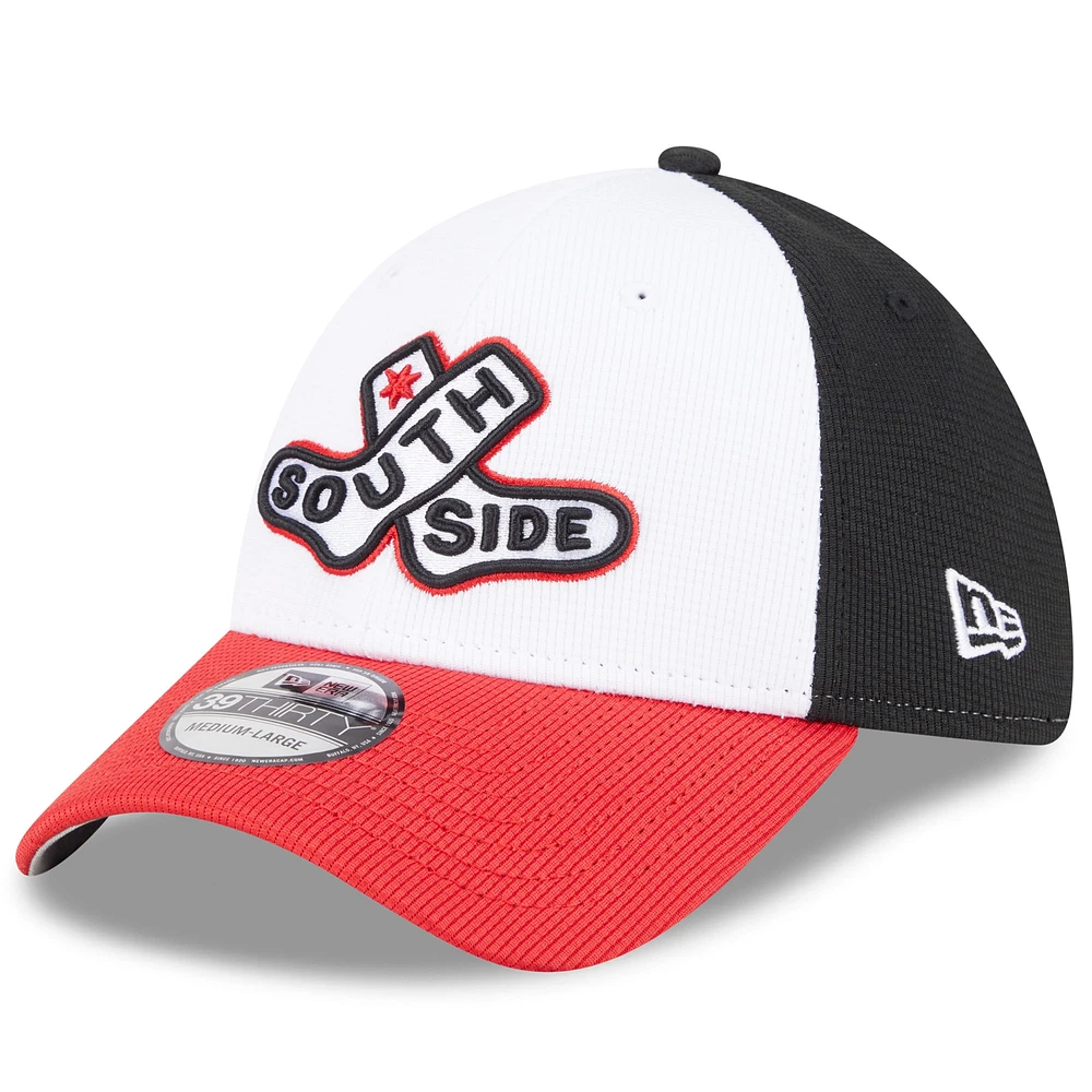 Men's New Era White/Red Chicago White Sox 2025 City Connect Batting Practice 39THIRTY Flex Hat