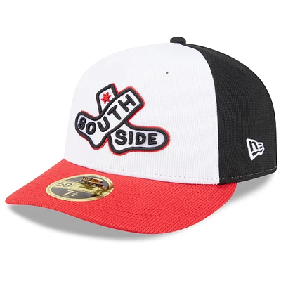 Men's New Era White/Red Chicago White Sox 2025 City Connect Batting Practice Low Profile 59FIFTY Fitted Hat