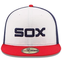 Casquette ajustée New Era Chicago White Sox Authentic Collection On-Field 59FIFTY pour homme, blanc/rouge