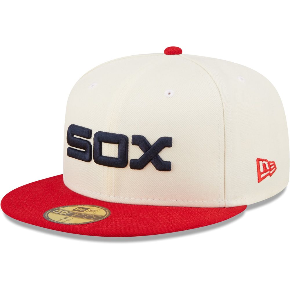 Men's New Era White/Red Chicago White Sox Cooperstown Collection 1983 MLB  All-Star Game Chrome 59FIFTY Fitted Hat