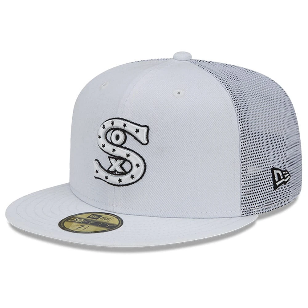 Casquette ajustée 59FIFTY pour entraînement au bâton 2022 des Chicago White Sox New Era homme, blanche