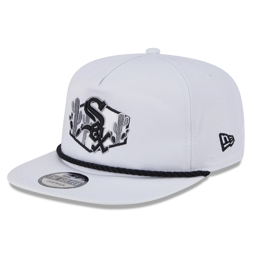 Men's New Era  White Chicago White Sox 2025 Spring Training Palm Golfer Snapback Hat