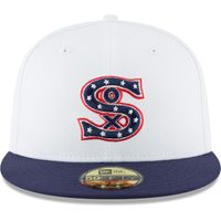 Men's New Era White Chicago Sox Cooperstown Collection Wool 59FIFTY Fitted Hat