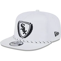 Men's New Era White Chicago White Sox Golfer Tee 9FIFTY Snapback Hat