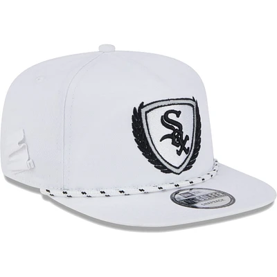 Men's New Era White Chicago White Sox Golfer Tee 9FIFTY Snapback Hat