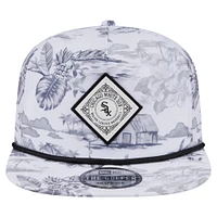 Men's New Era White Chicago White Sox Printed Island Golfer Snapback Hat