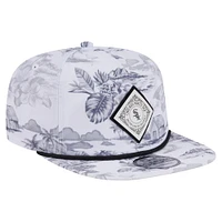 Men's New Era White Chicago White Sox Printed Island Golfer Snapback Hat
