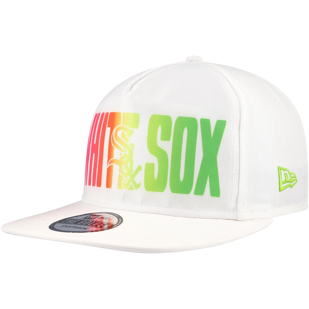 Men's New Era White Chicago White Sox Spring Spectrum Golfer Snapback Hat