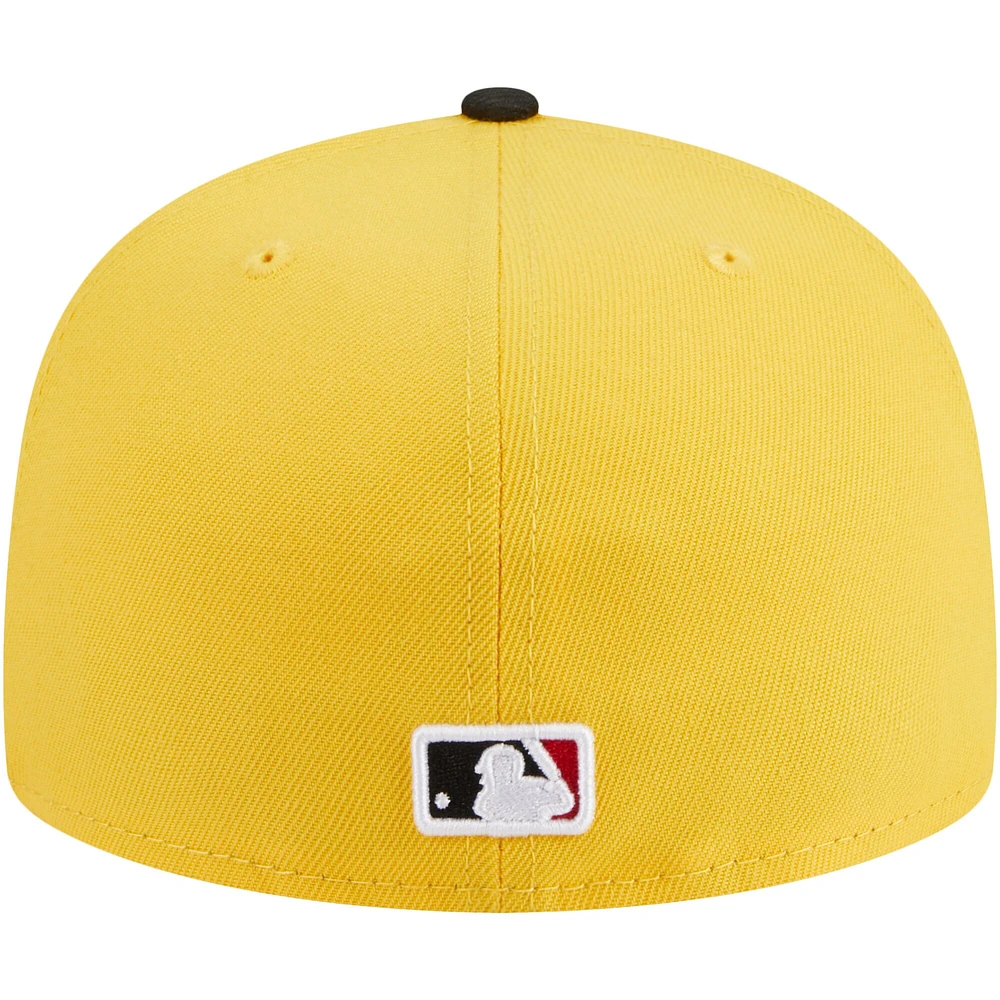 Casquette ajustée 59FIFTY Grilled Chicago White Sox New Era pour homme, jaune/noir