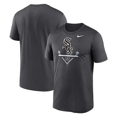 T-shirt Performance Big & Tall Icon Legend des Chicago White Sox Nike pour homme, anthracite