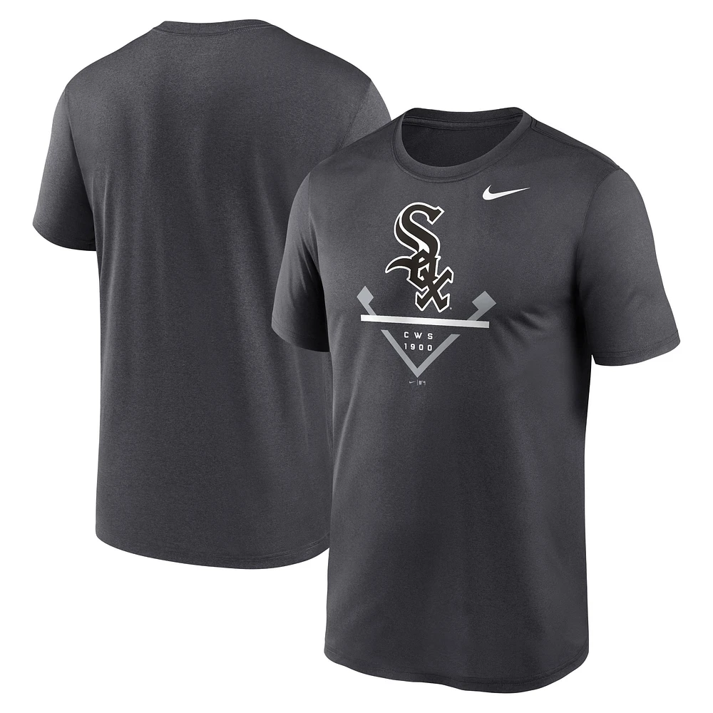 T-shirt Nike anthracite Chicago White Sox Icon Legend Performance pour homme