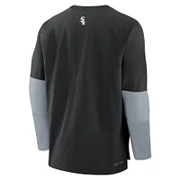 Haut à manches longues léger et performant pour homme Nike Chicago White Sox Authentic Collection Player noir/gris