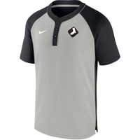 Men's Nike Black/Silver Chicago White Sox City Plate Performance Henley Raglan T-Shirt