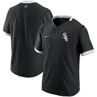 Nike Chicago White Sox Authentic Collection Veste à enfiler manches courtes pour homme Noir/Blanc