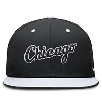 Men's Nike  Black/White Chicago White Sox True Primetime Two-Tone Performance Fitted Hat