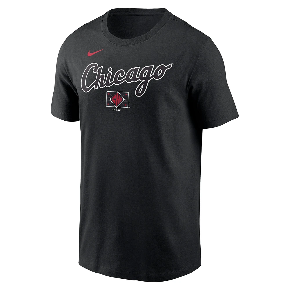 Men's Nike Black Chicago White Sox 2025 City Connect Wordmark T-Shirt