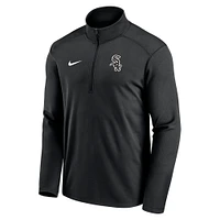 Nike Chicago White Sox Agility Pacer Performance légère demi-zip pour homme Noir