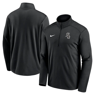 Men's Nike Black Chicago White Sox Agility Pacer Lightweight Performance Half-Zip Top