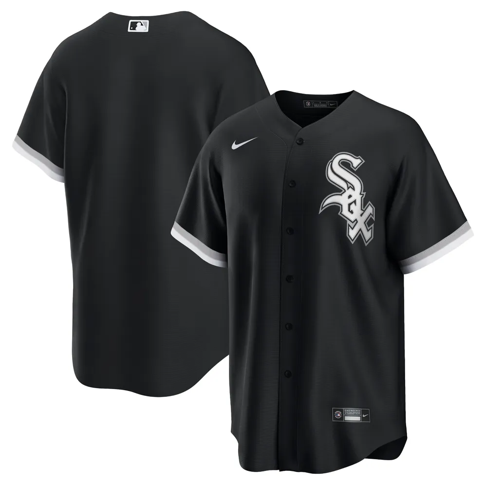 Chicago White Sox Nike Men's Black Alternate Batterman Logo Replica Jersey