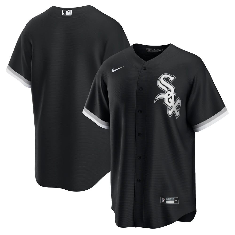 Maillot d'équipe Nike Chicago White Sox Alternate Replica noir pour homme