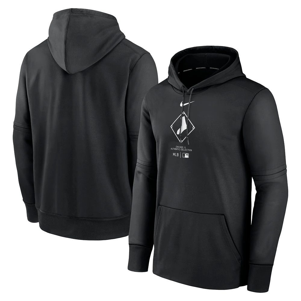 Sweat à capuche Nike Chicago White Sox Authentic Collection City Connect Performance pour homme, noir