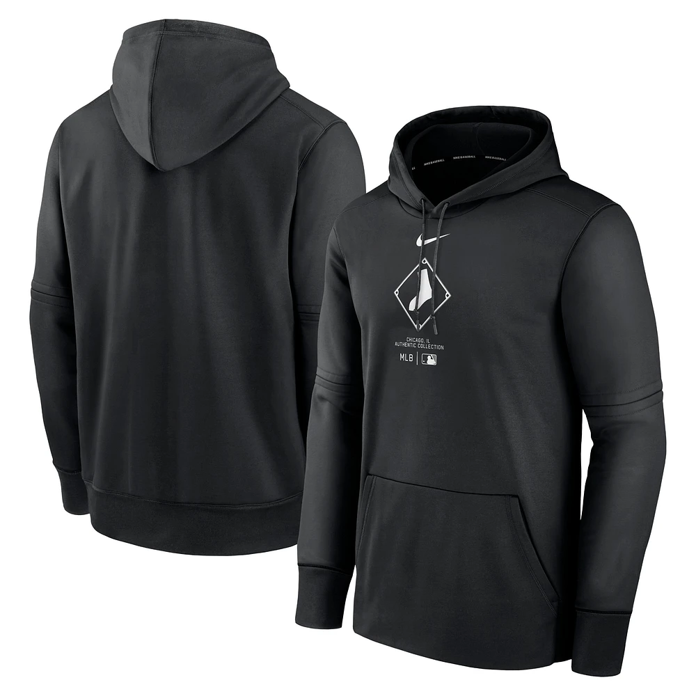 Sweat à capuche Nike Chicago White Sox City Connect Practice Performance noir pour homme