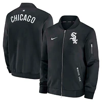 Men's Nike Black Chicago White Sox Authentic Collection Dugout Full-Zip Bomber Jacket