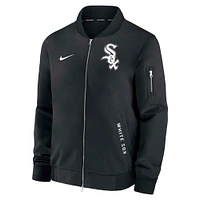 Men's Nike Black Chicago White Sox Authentic Collection Dugout Full-Zip Bomber Jacket