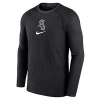 T-shirt à manches longues Nike Chicago White Sox Authentic Collection Game Raglan Performance pour homme Noir