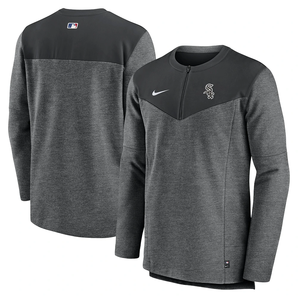 Haut à demi-glissière Nike Chicago White Sox Authentic Collection Game Time Performance pour homme Noir