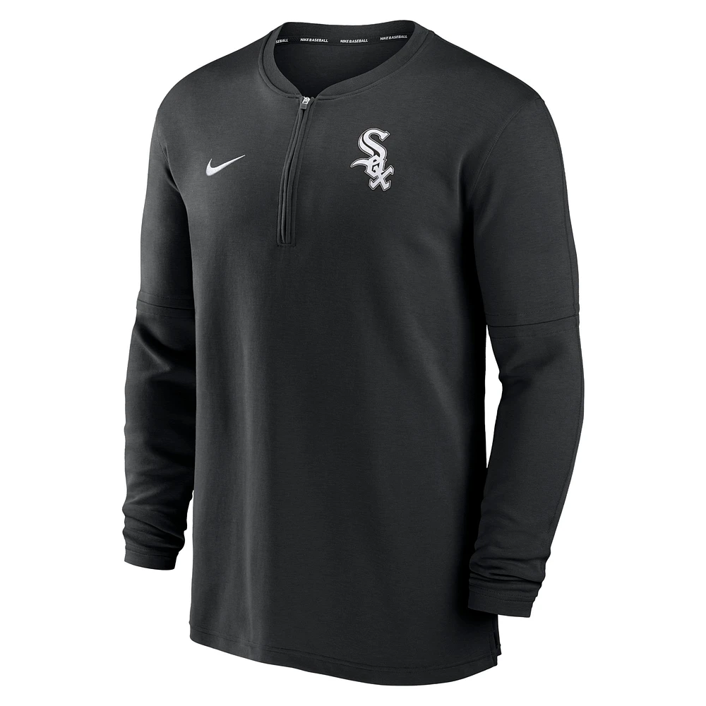 Men's Nike Black Chicago White Sox Authentic Collection Game Time Performance Quarter-Zip Top