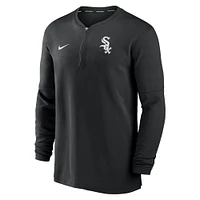 Haut à quart de zip Nike Chicago White Sox Authentic Collection Game Time Performance pour homme, noir