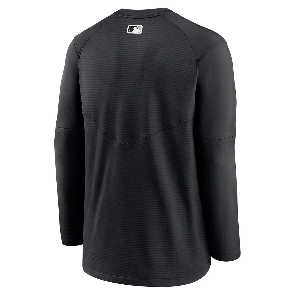 Men's Nike Black Chicago White Sox Authentic Collection Logo Performance Long Sleeve T-Shirt