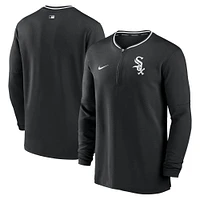 Haut Nike Performance demi-zippé noir Chicago White Sox Authentic Collection pour homme