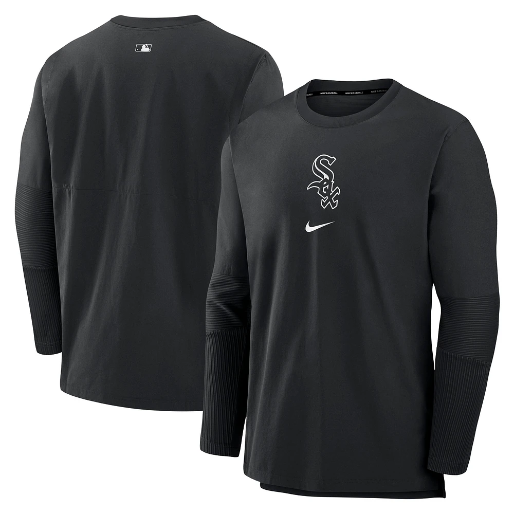 Men's Nike Black Chicago White Sox Authentic Collection Player Performance Pullover Sweatshirt