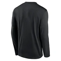 Men's Nike Black Chicago White Sox Authentic Collection Practice Performance Long Sleeve T-Shirt