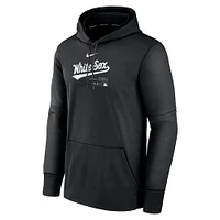 Men's Nike Black Chicago White Sox Authentic Collection Practice Performance Pullover Hoodie